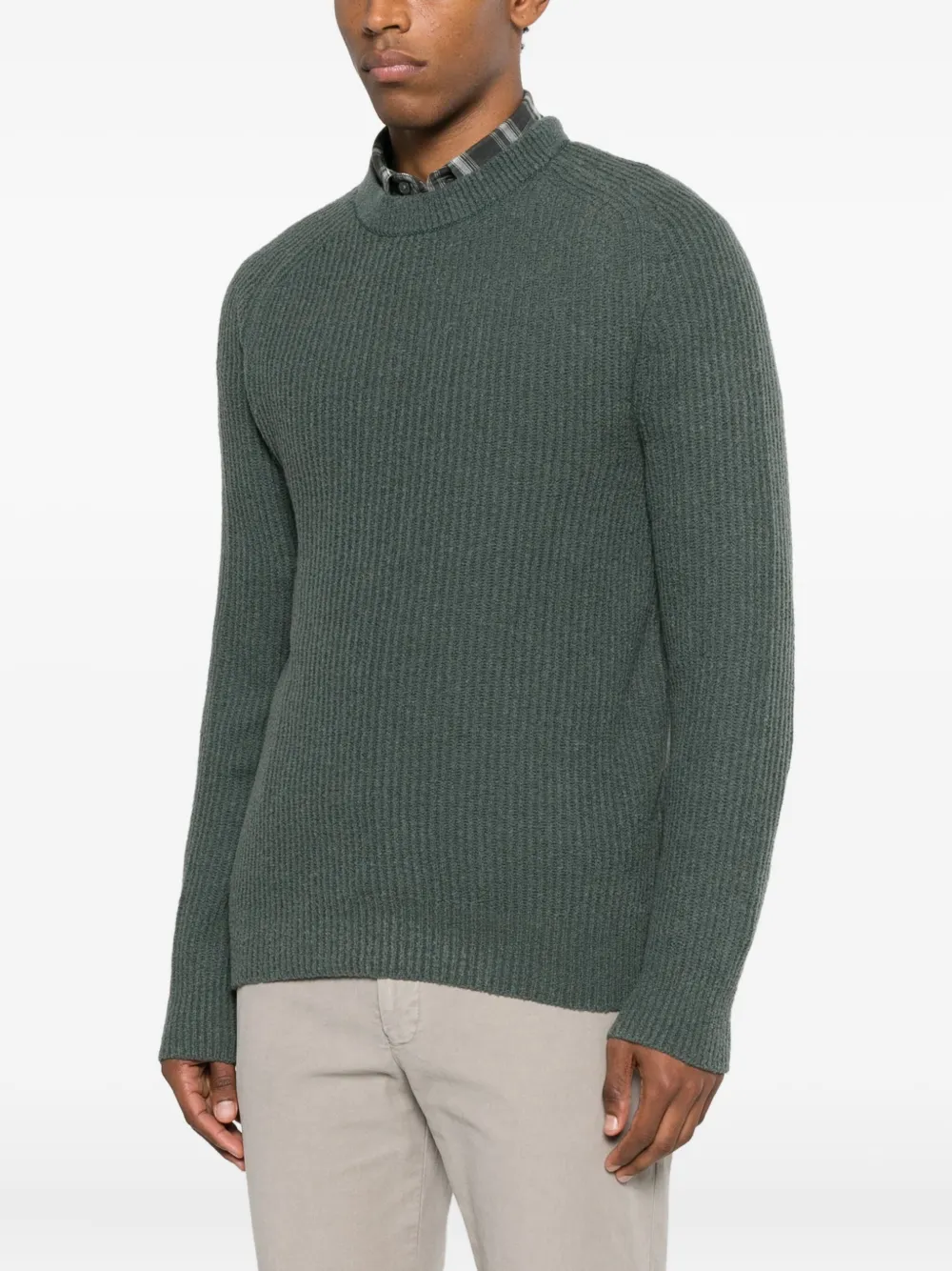 Marc O'polo Ribbed Sweater In Gray