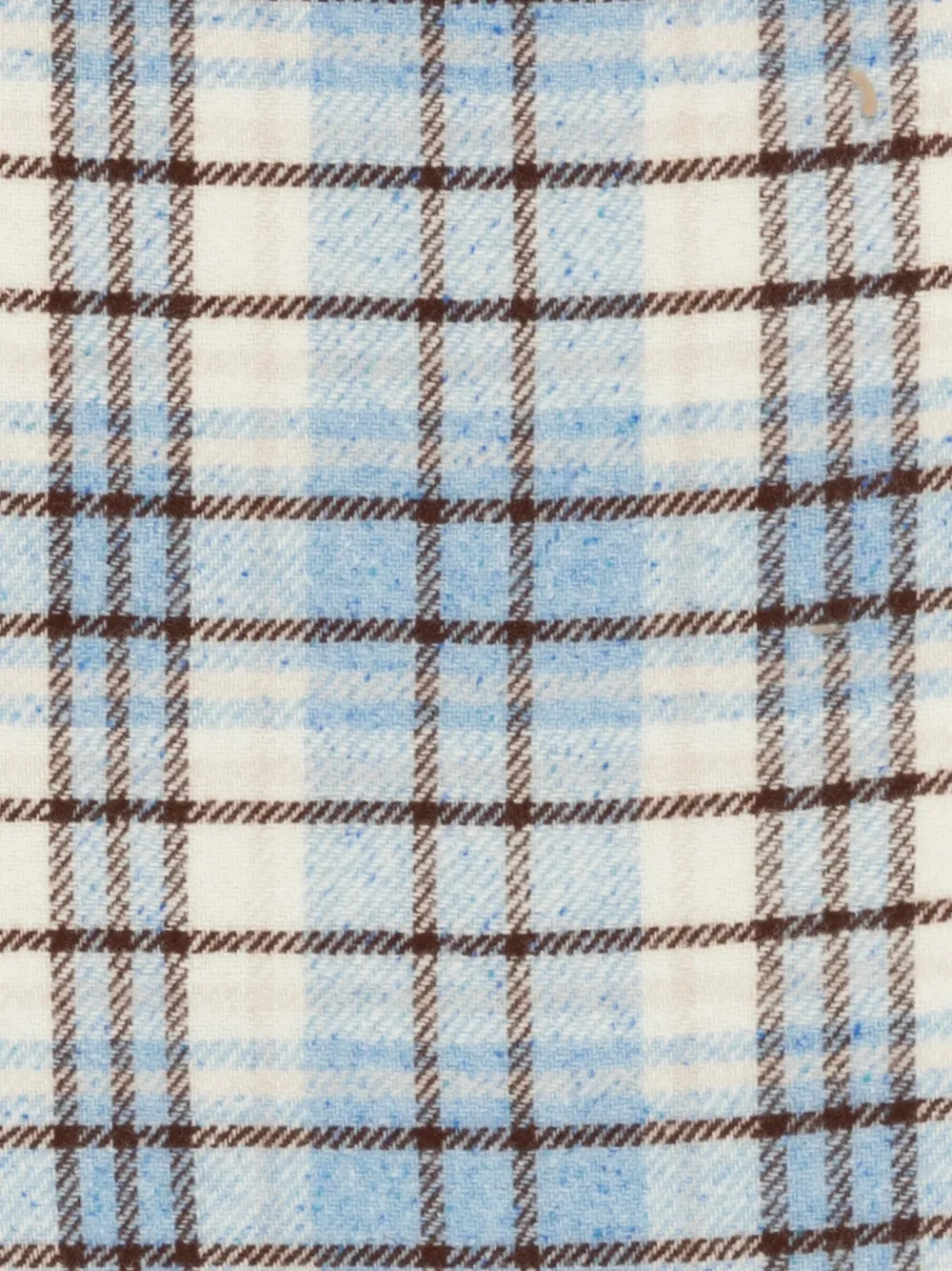 Marc O'Polo checked fringed scarf - Blauw