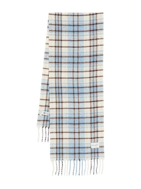 Marc O'Polo checked fringed scarf