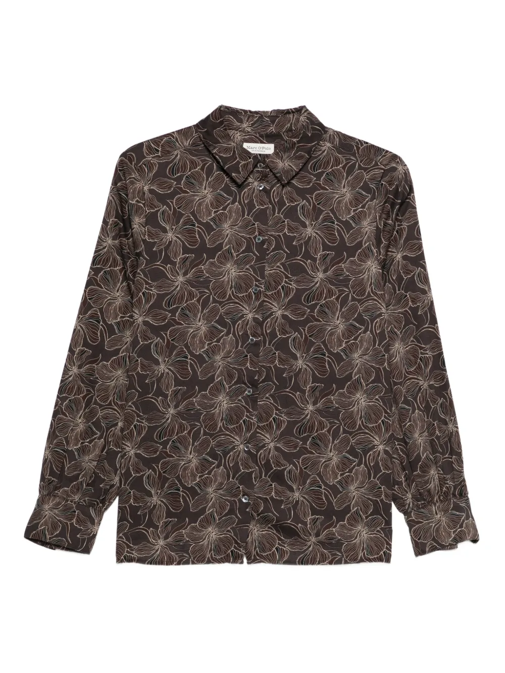 Marc O'polo Floral-pattern Shirt In Gray