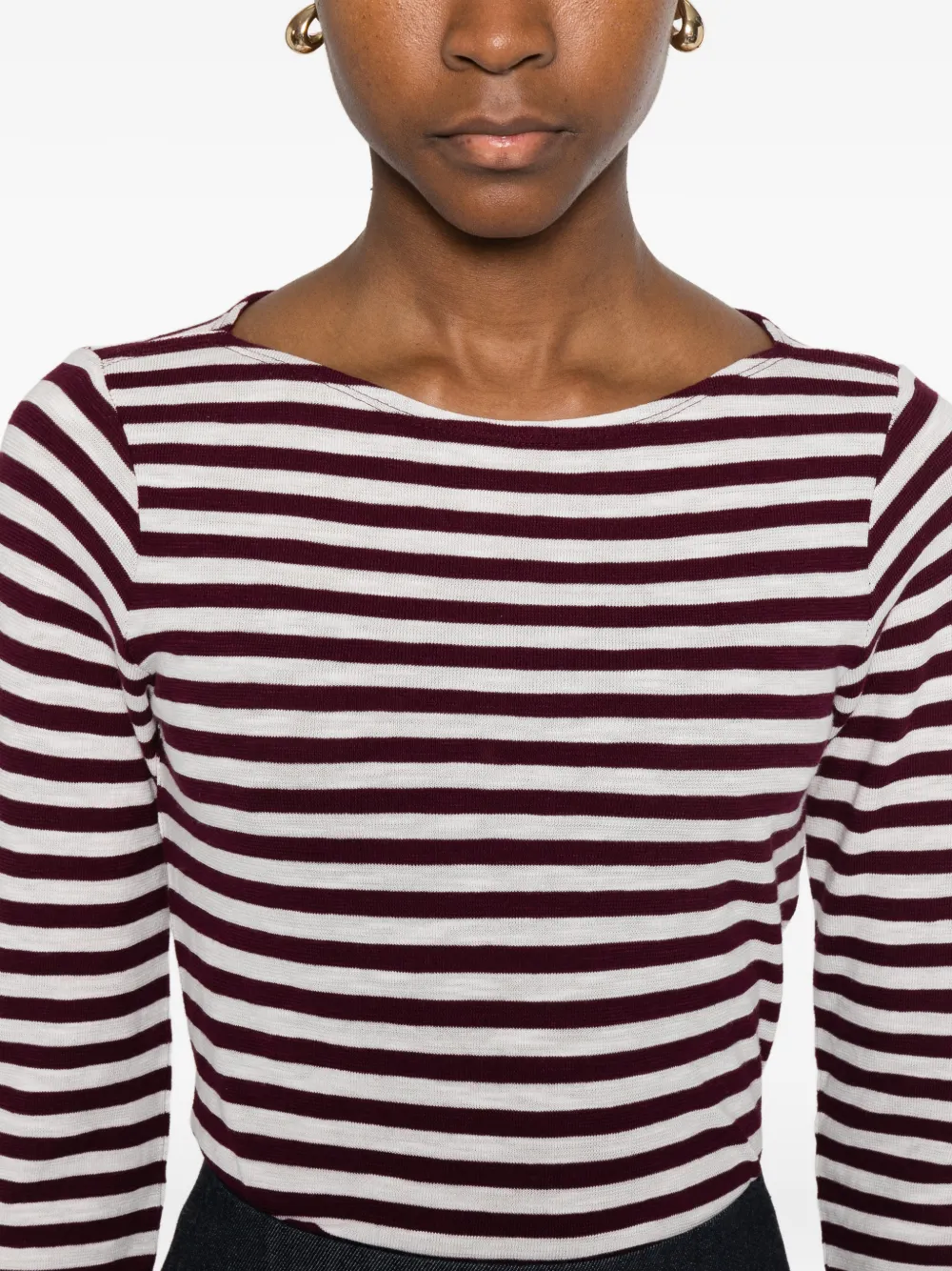 Marc O'polo Striped Long-sleeve T-shirt In White