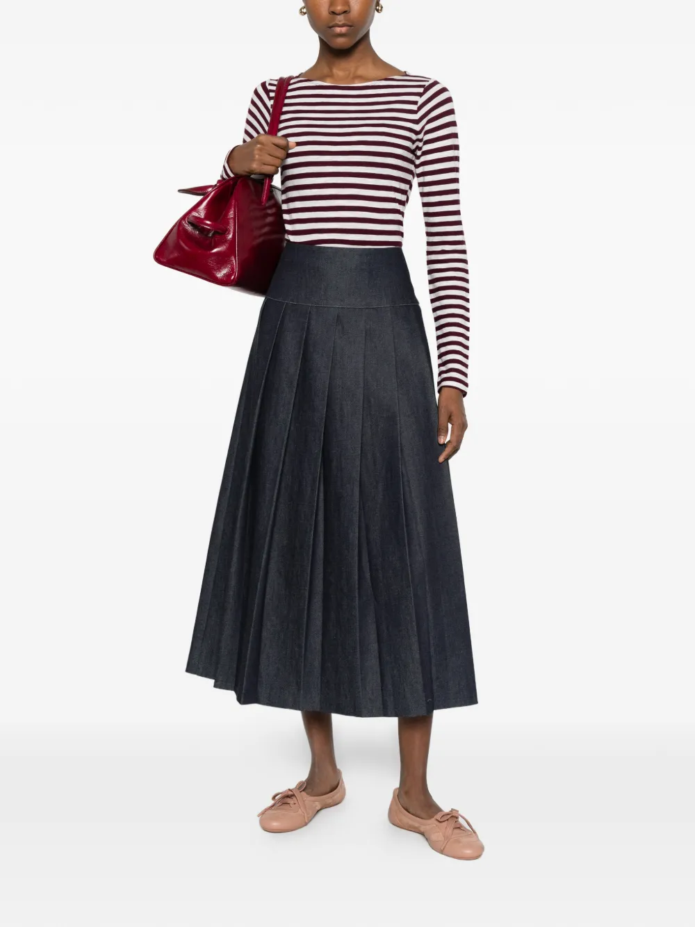 Marc O'polo Striped Long-sleeve T-shirt In White