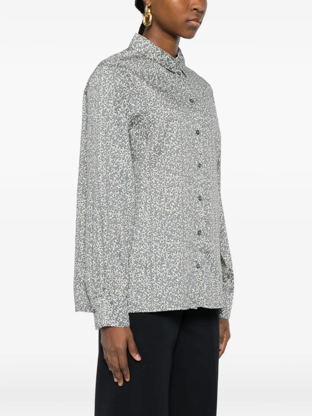 Marc O'polo Floral-print Blouse In Gray
