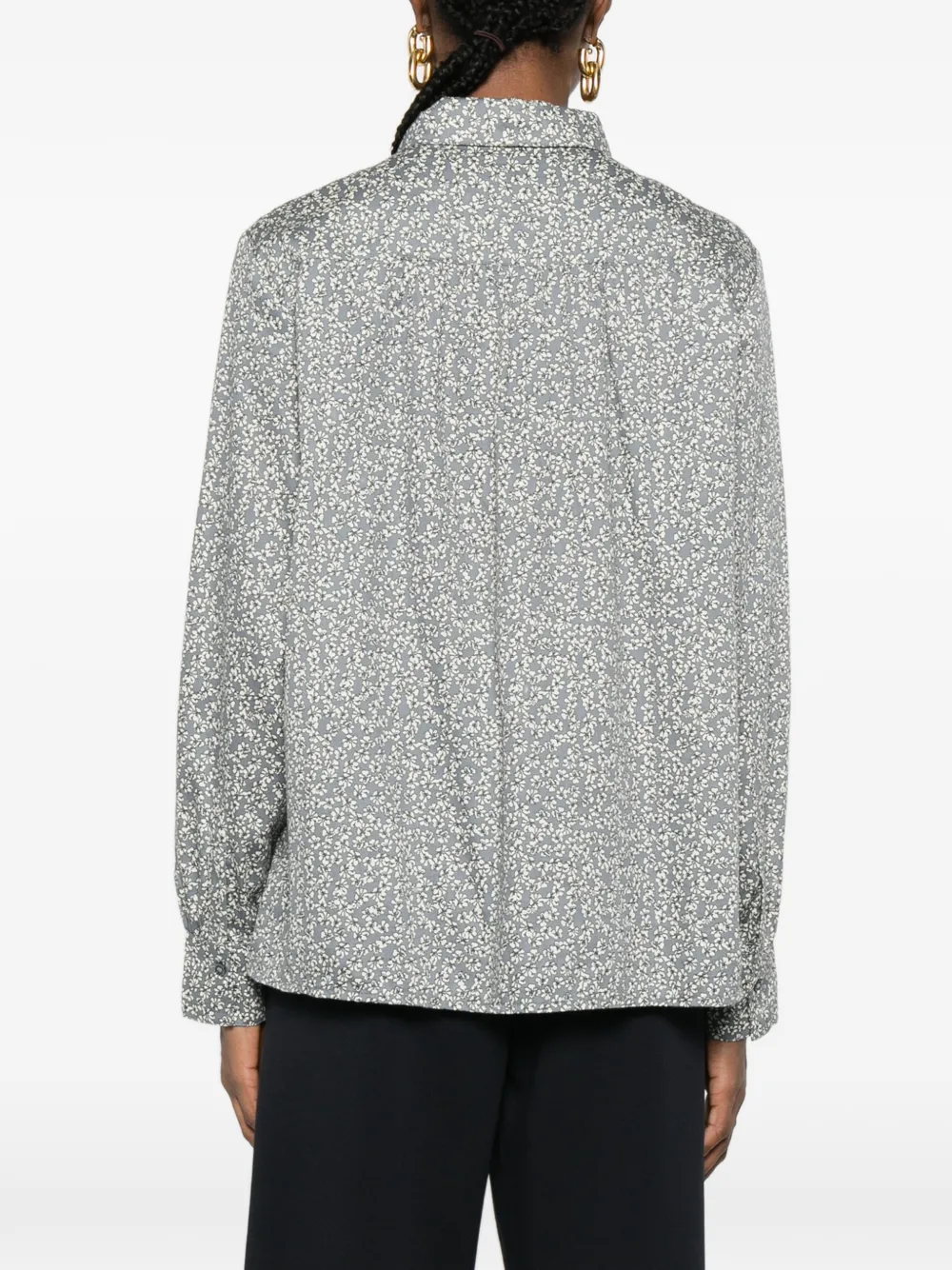 Marc O'polo Floral-print Blouse In Gray