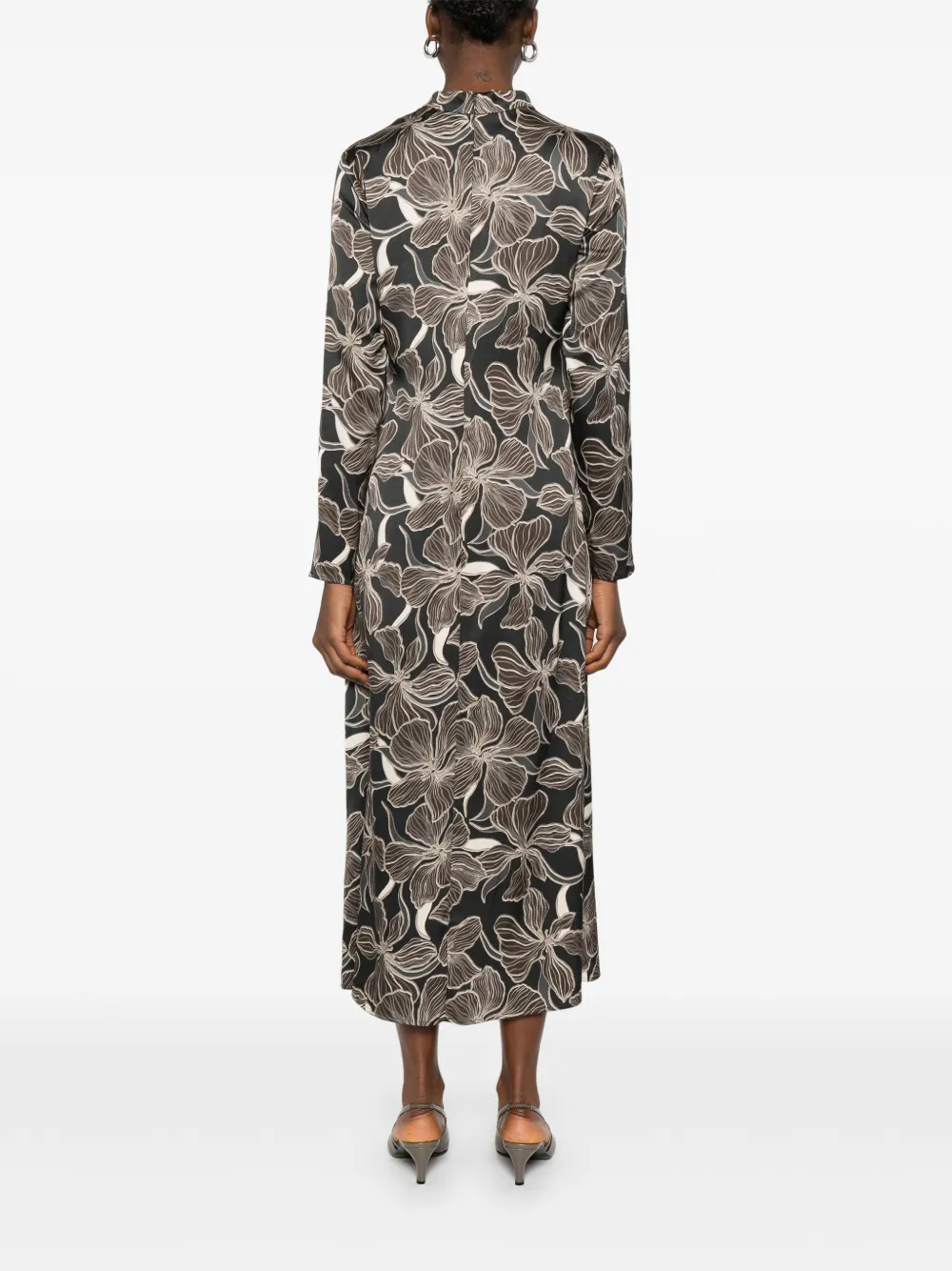 Marc O'Polo Jurk met bloemenprint Grijs