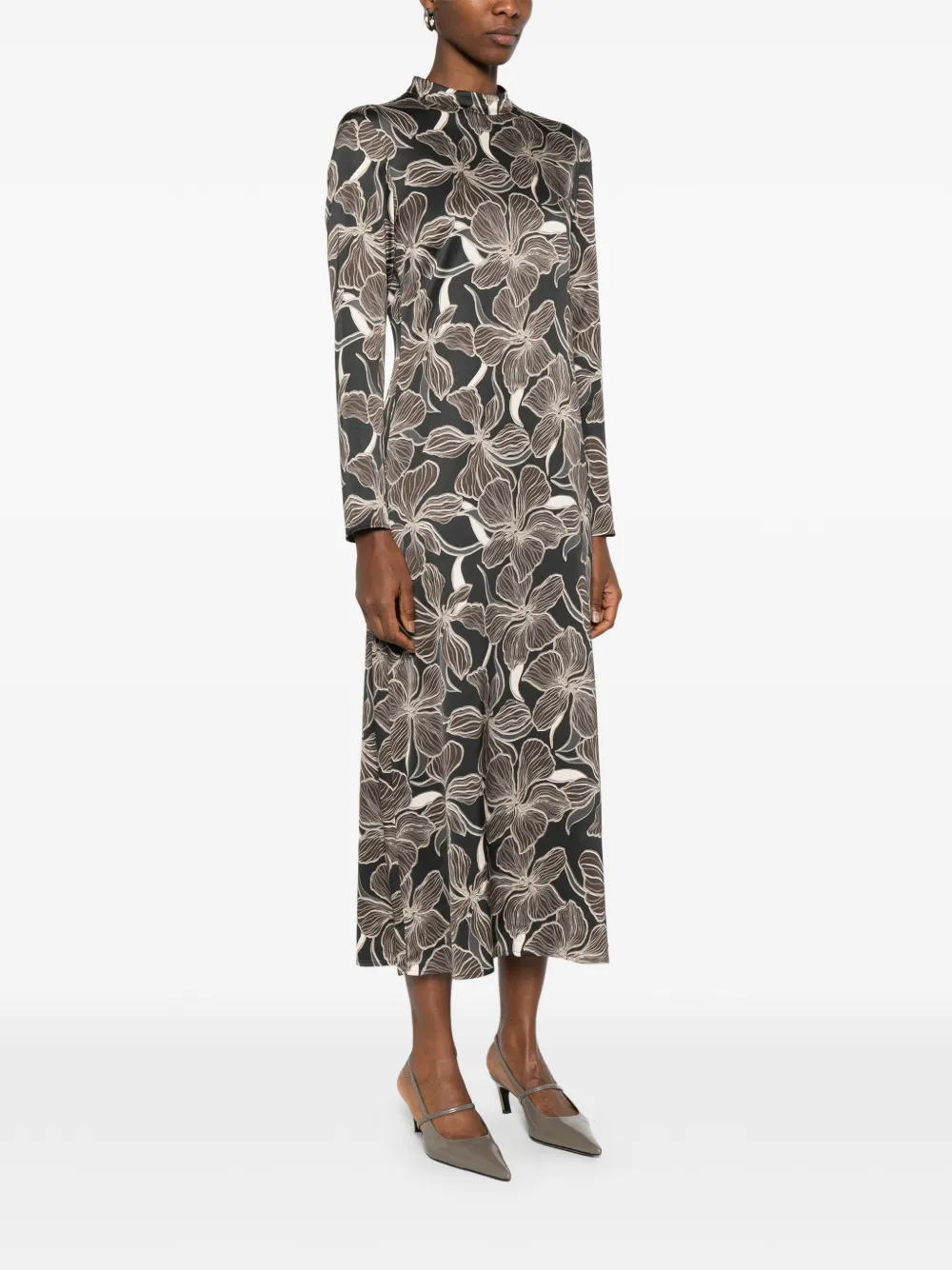 Marc O'Polo Jurk met bloemenprint Grijs