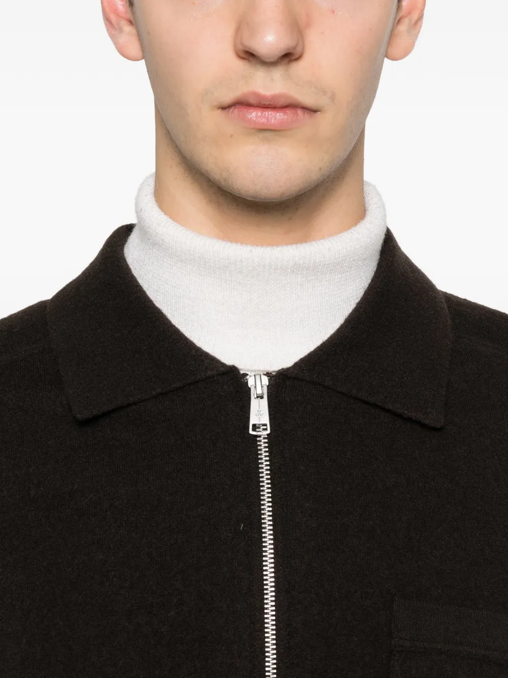 Marc O'polo Zip-up Pocket Cardigan In Black
