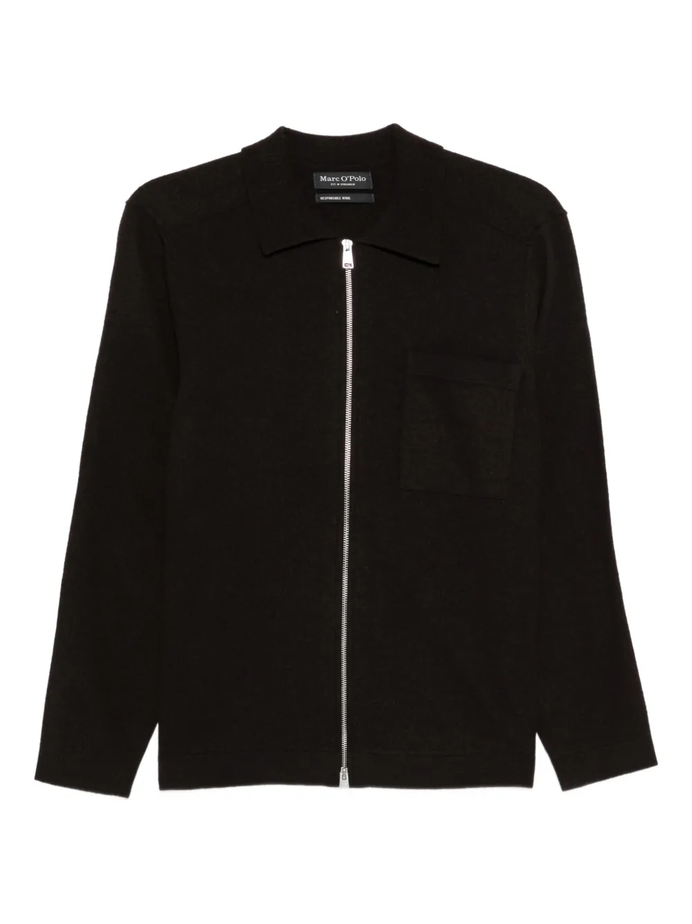 Marc O'Polo zip-up pocket cardigan | Brown | Image 1