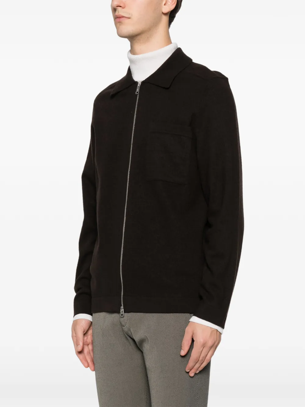 Marc O'polo Zip-up Pocket Cardigan In Black