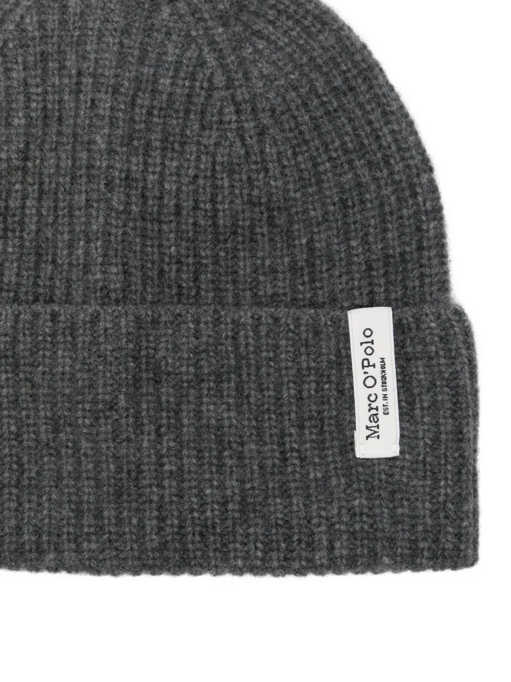 Marc O'polo Logo-patch Beanie Hat In Black