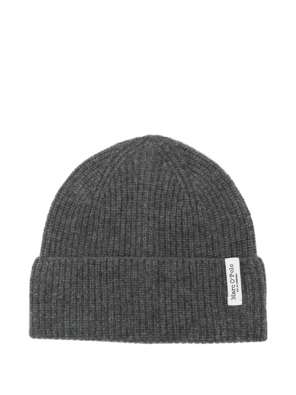Marc O'Polo logo-patch beanie hat | Grey | Image 1