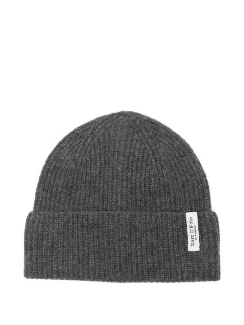 Marc O'Polo logo-patch beanie hat