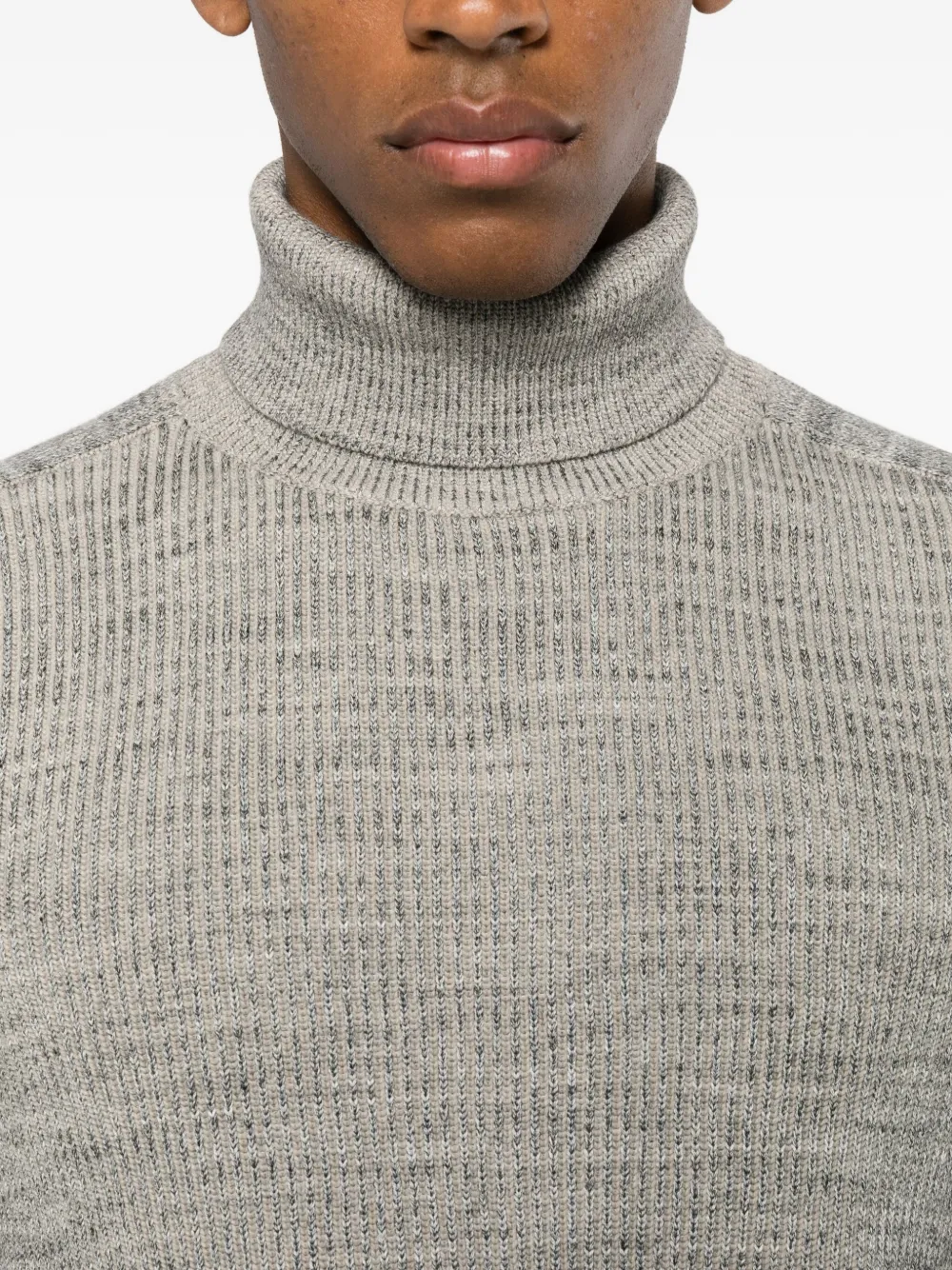 Marc O'polo Heavy Knit Turtleneck Sweater In Gray