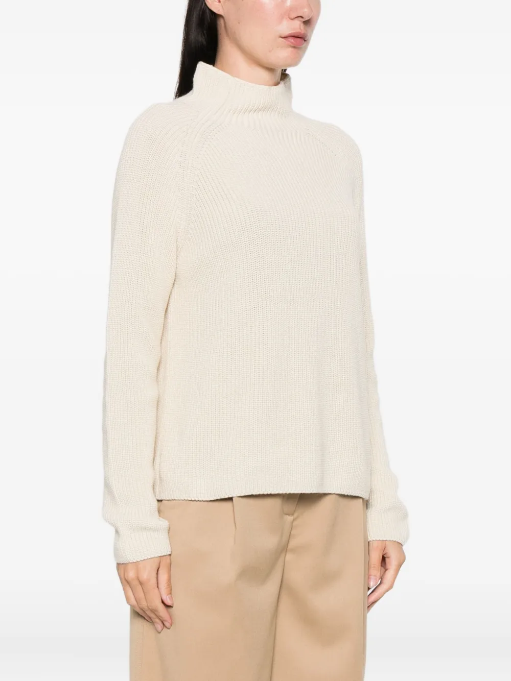 Marc O'Polo Trui met trechterhals Beige