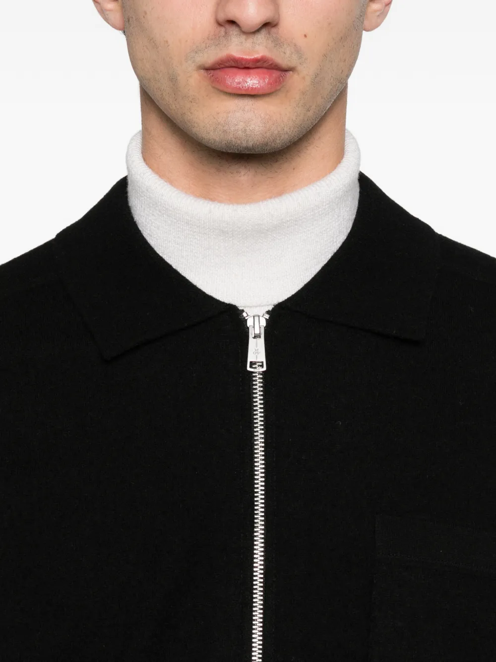 Marc O'Polo Vest met borstzak en rits Zwart