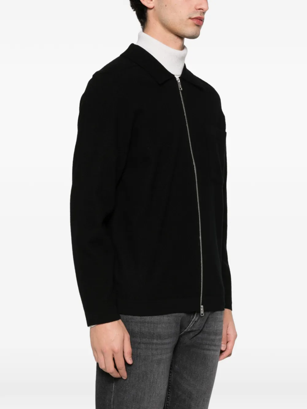 Marc O'Polo Vest met borstzak en rits Zwart