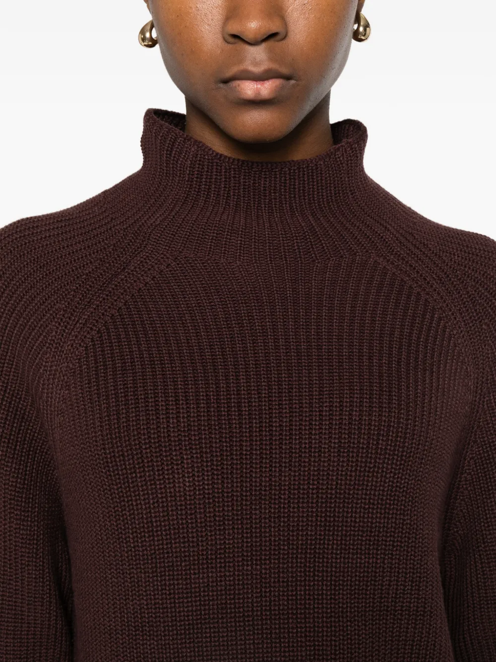 Marc O'polo High-neck Sweater In Brown
