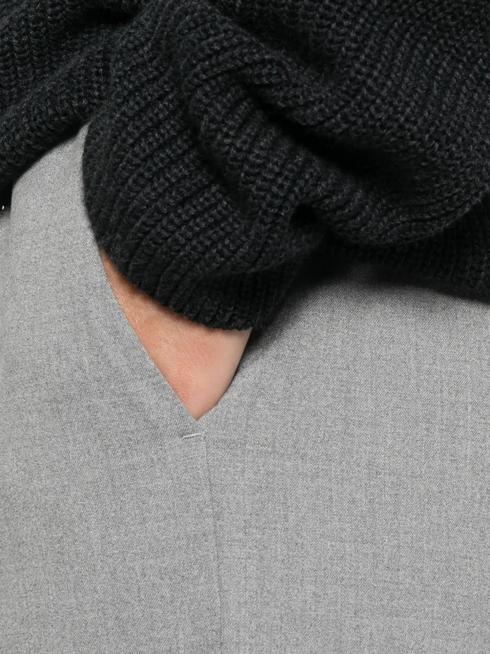 Marc O'Polo Broek met plooien Grijs