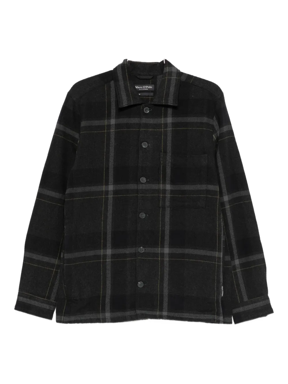 Marc O'polo Plaid Pocket Overshirt In Black