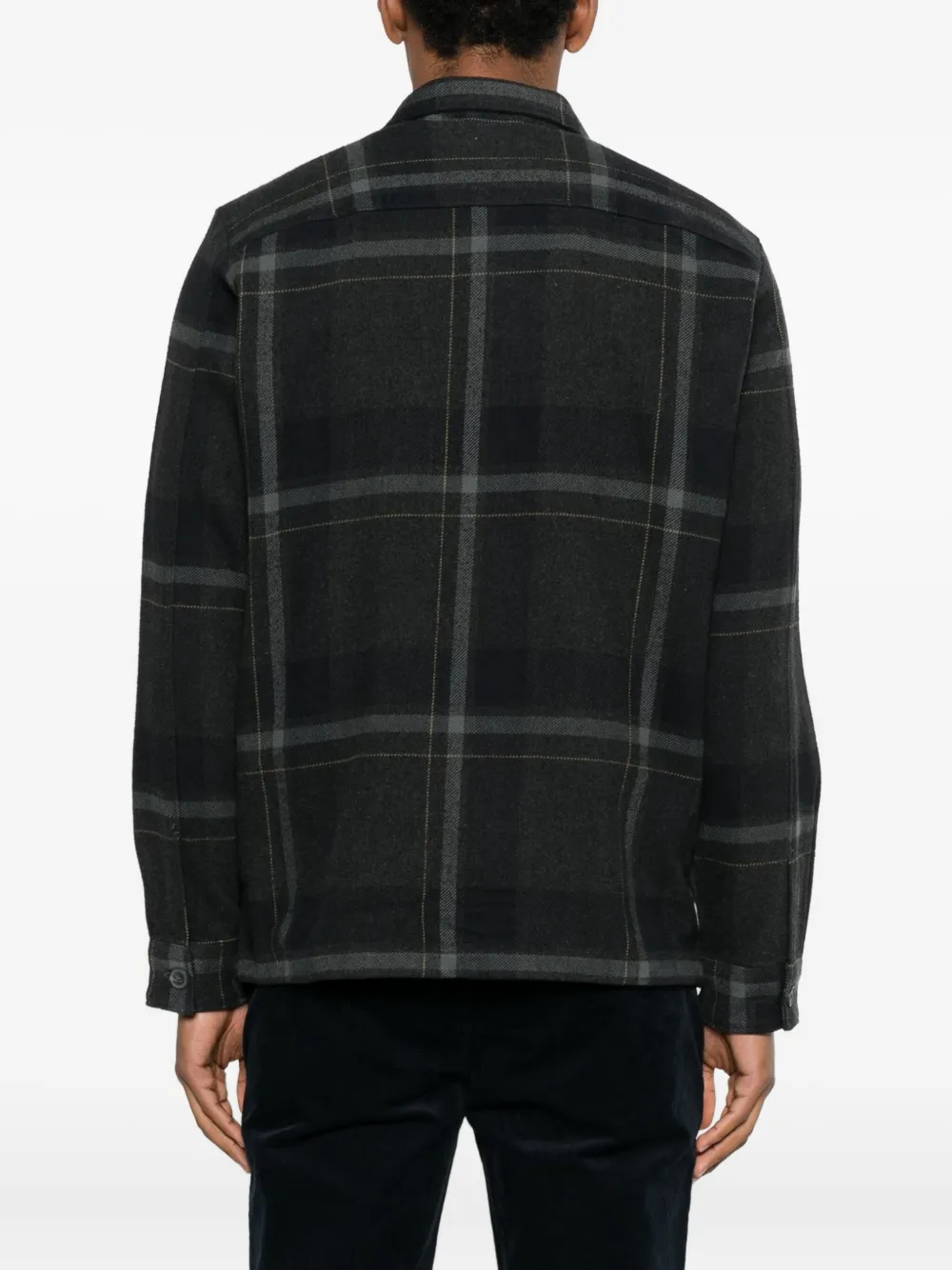 Marc O'polo Plaid Pocket Overshirt In Black
