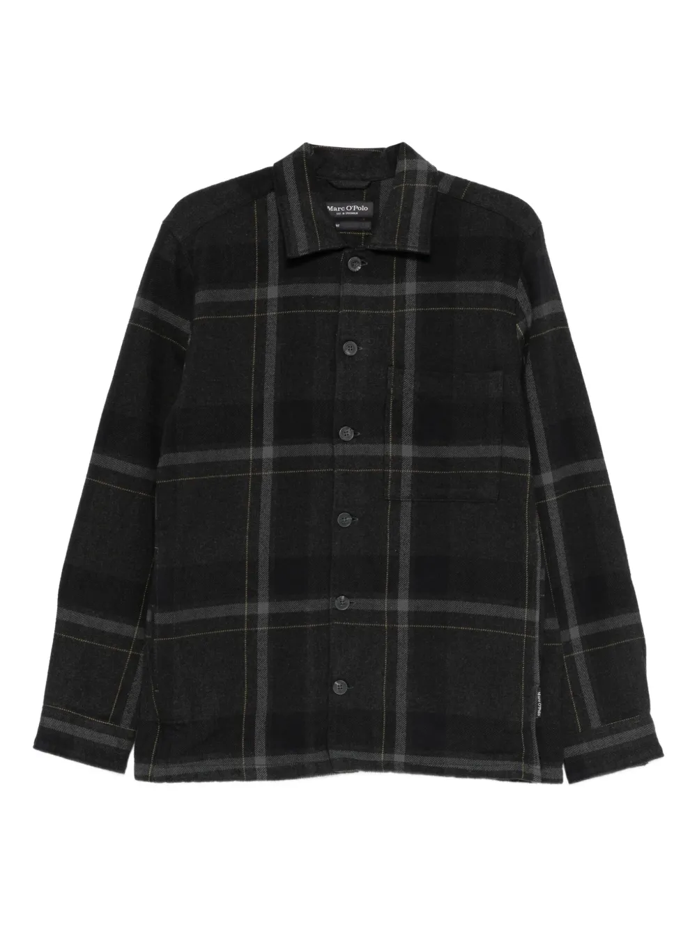 Marc O'Polo plaid pocket overshirt | Grey | Image 1