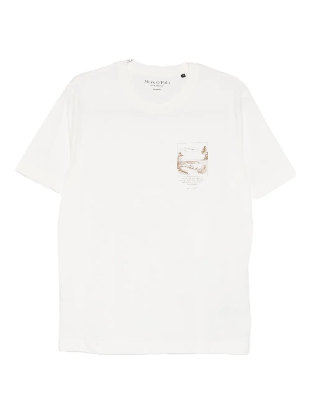 Marc O'polo Graphic Pocket T-shirt In White