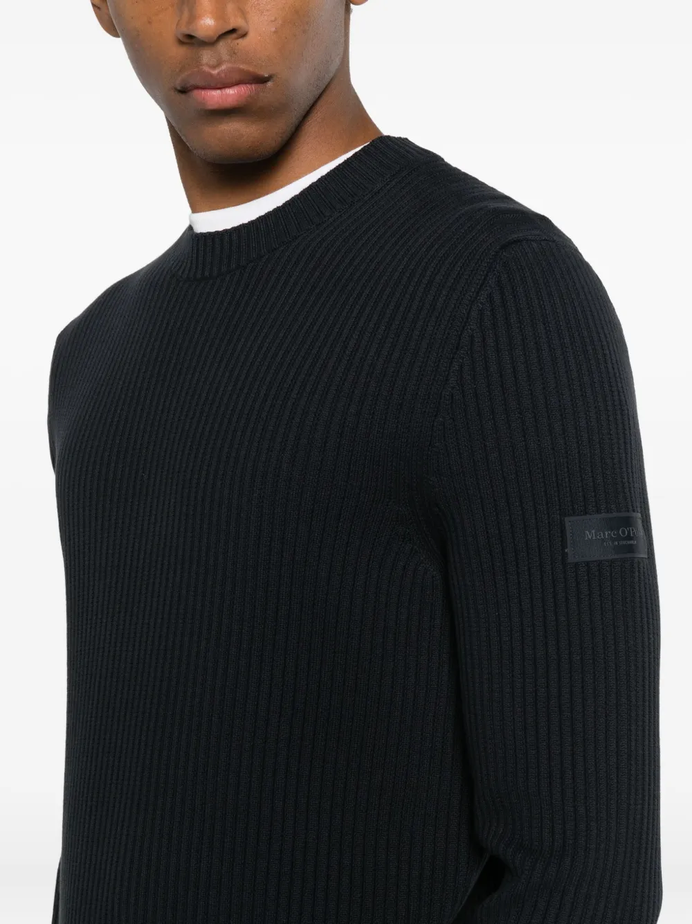 Marc O'polo Ribbed Sweater In Animal Print