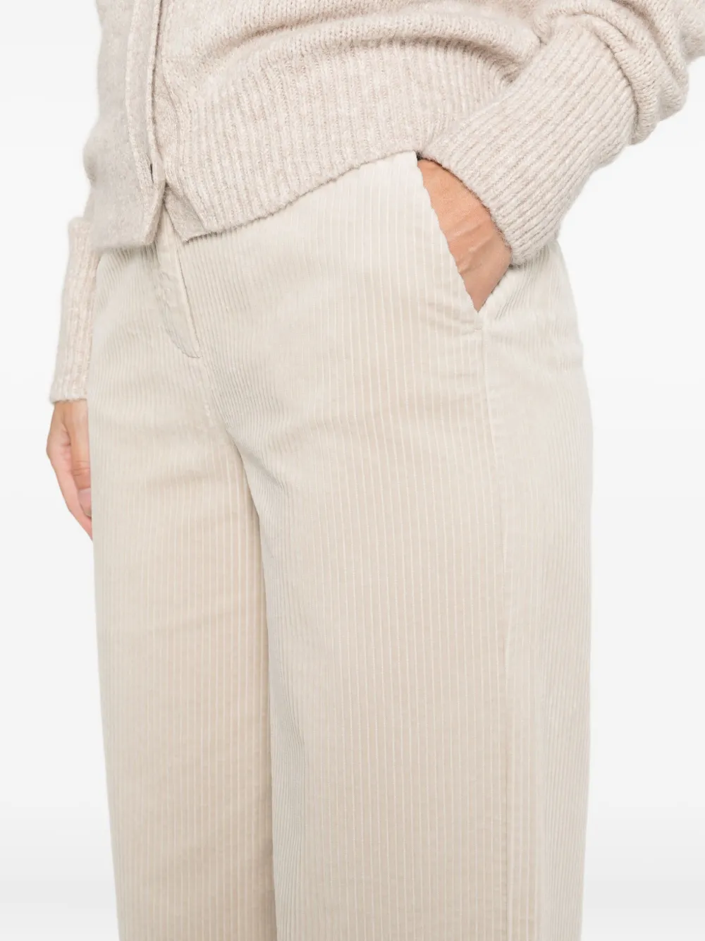 Marc O'polo Button Corduroy Trousers In Neutral
