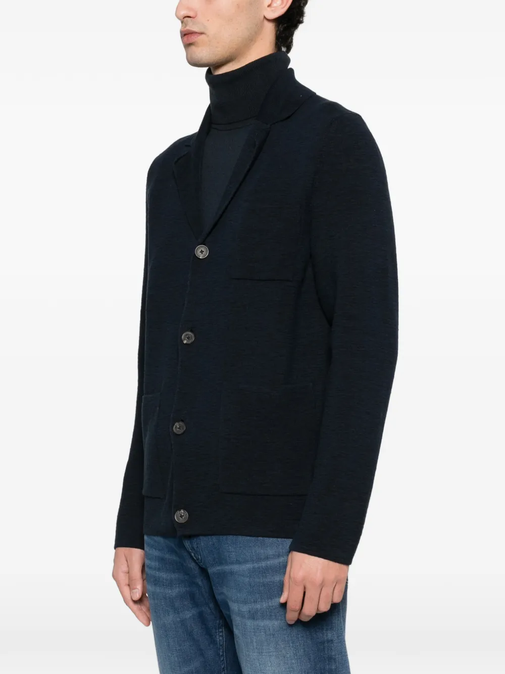 Marc O'Polo Vest met zak en knoop Blauw