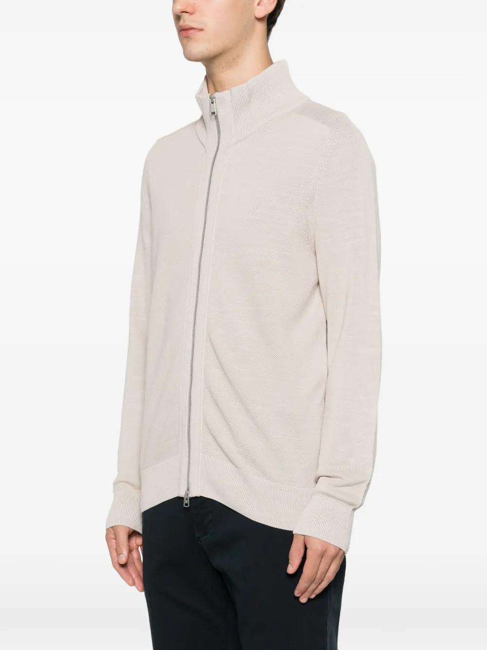 Marc O'polo Zip-up Cardigan In Neutral