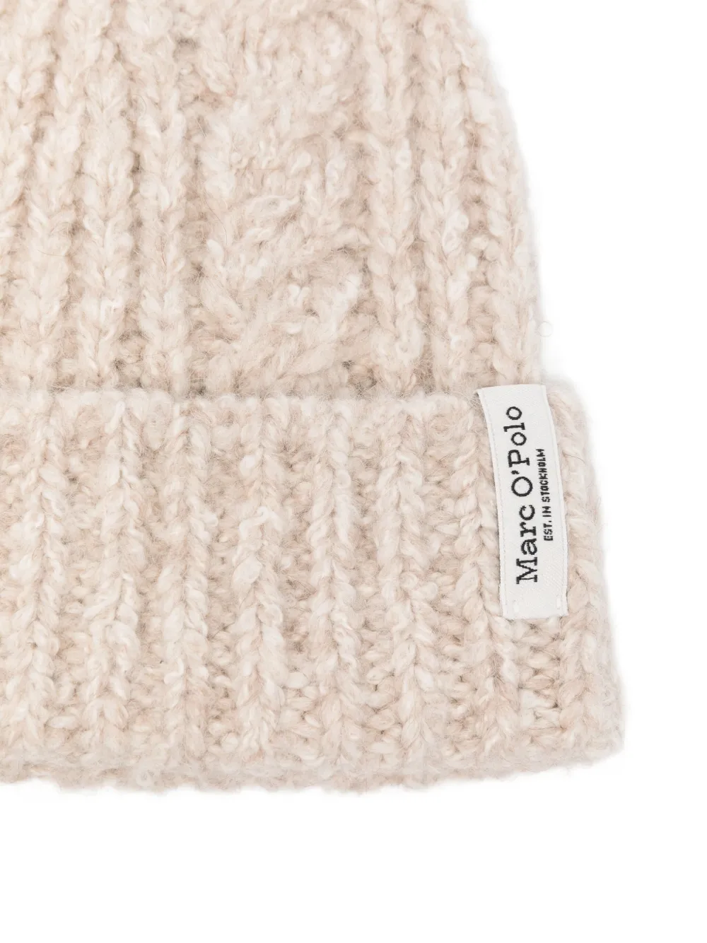 Marc O'polo Cable-knit Beanie Hat In Gray