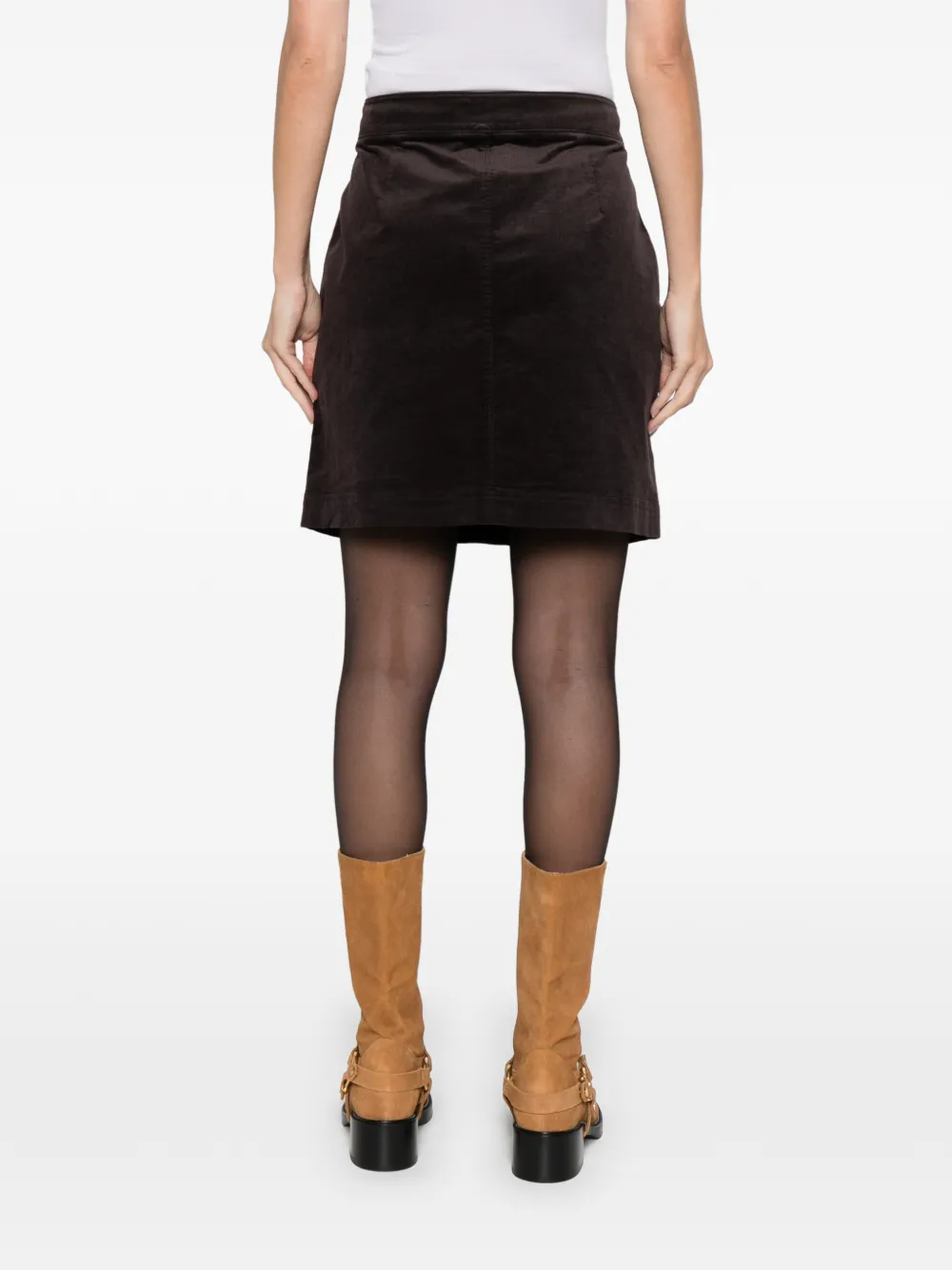 Marc O'Polo Mini-rok met zak Bruin