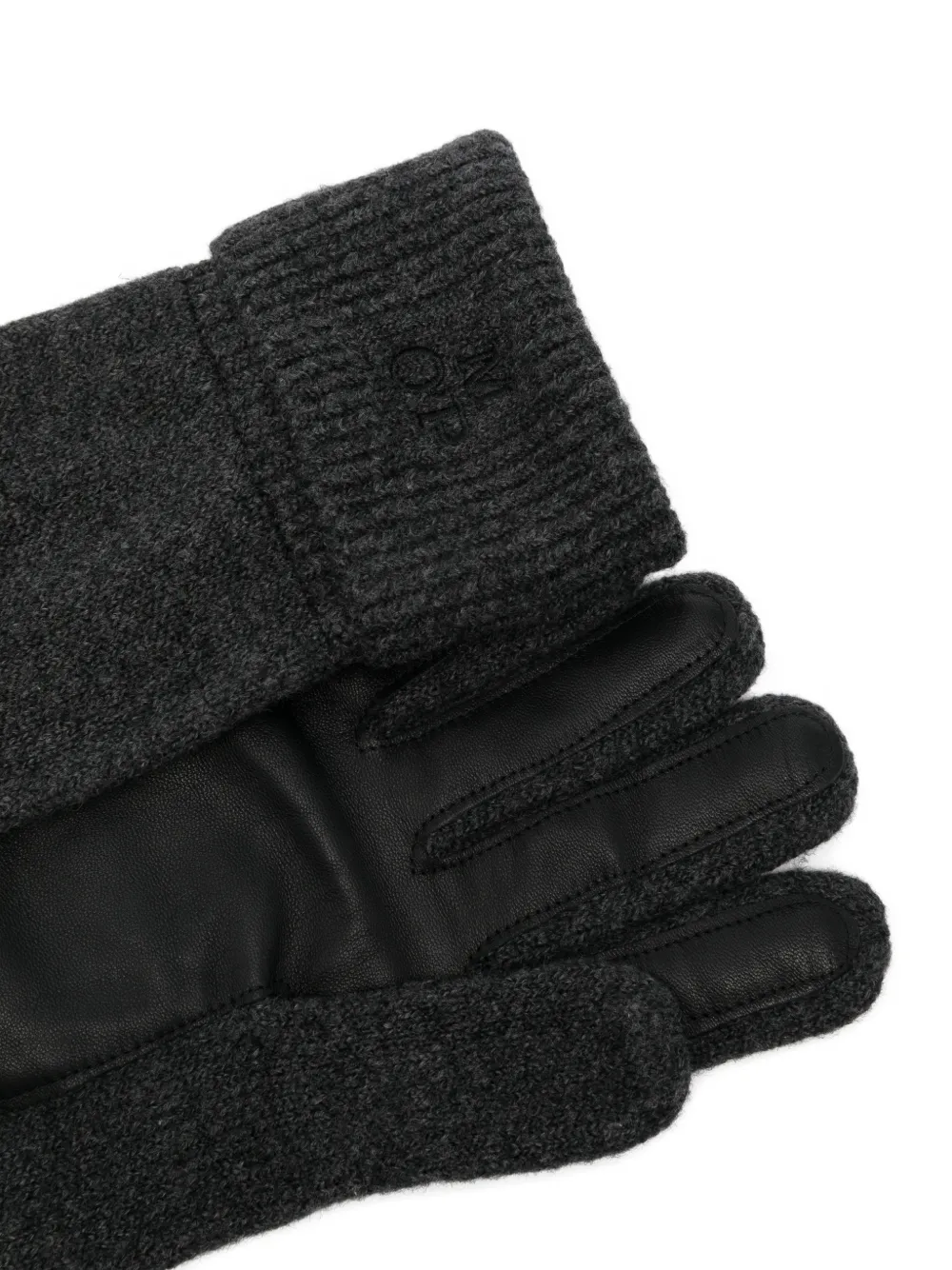 Marc O'polo Ribbed Gloves In Gray