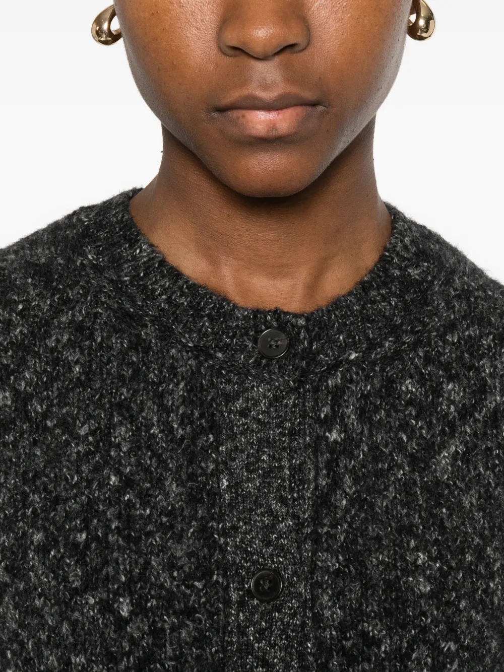 Marc O'polo Button-up Cardigan In Black