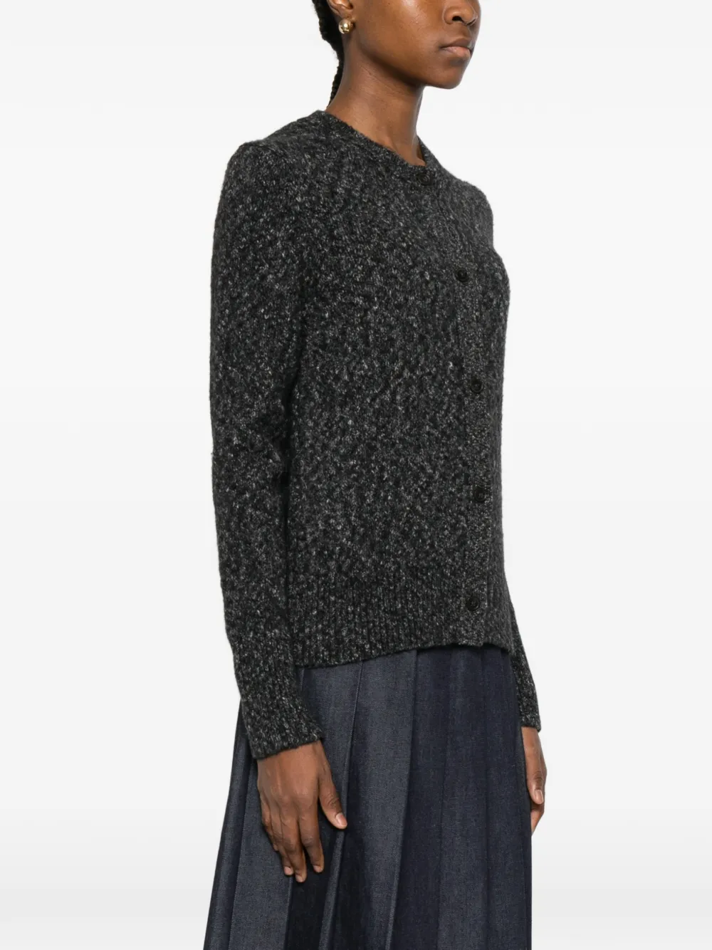 Marc O'polo Button-up Cardigan In Black