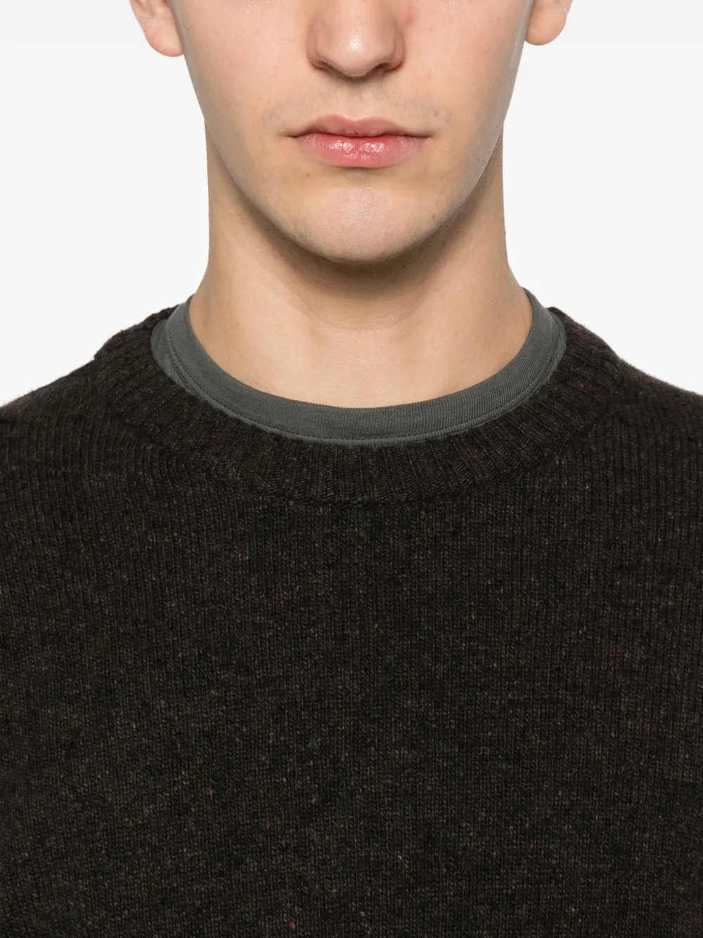 Marc O'Polo Trui met ronde hals Bruin