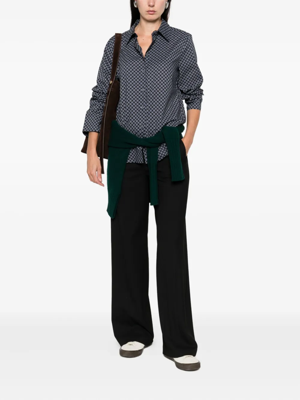 Marc O'Polo Patterned Long Sleeve Top - Blauw