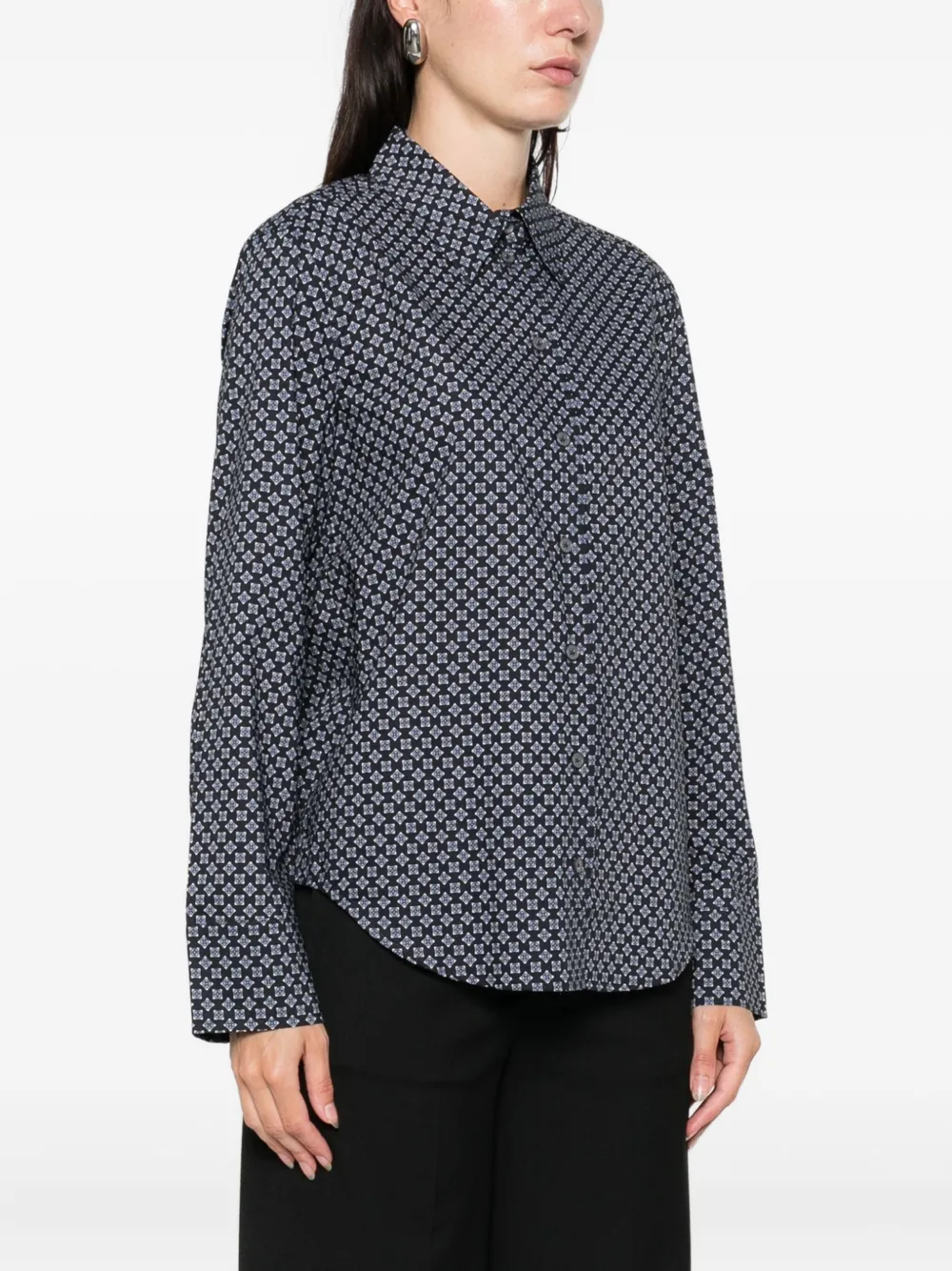 Marc O'Polo Top met patroon en lange mouwen Blauw