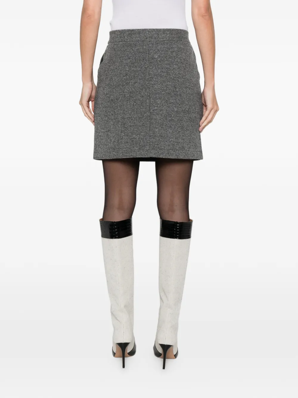 Marc O'Polo cotton mini Skirt - Grijs