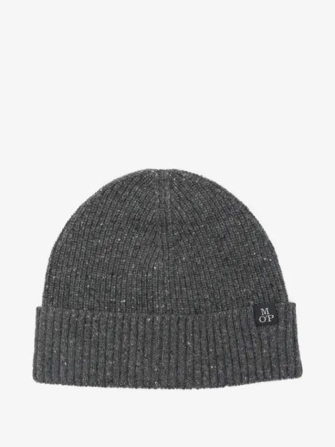 Marc O'Polo logo-patch ribbed beanie hat