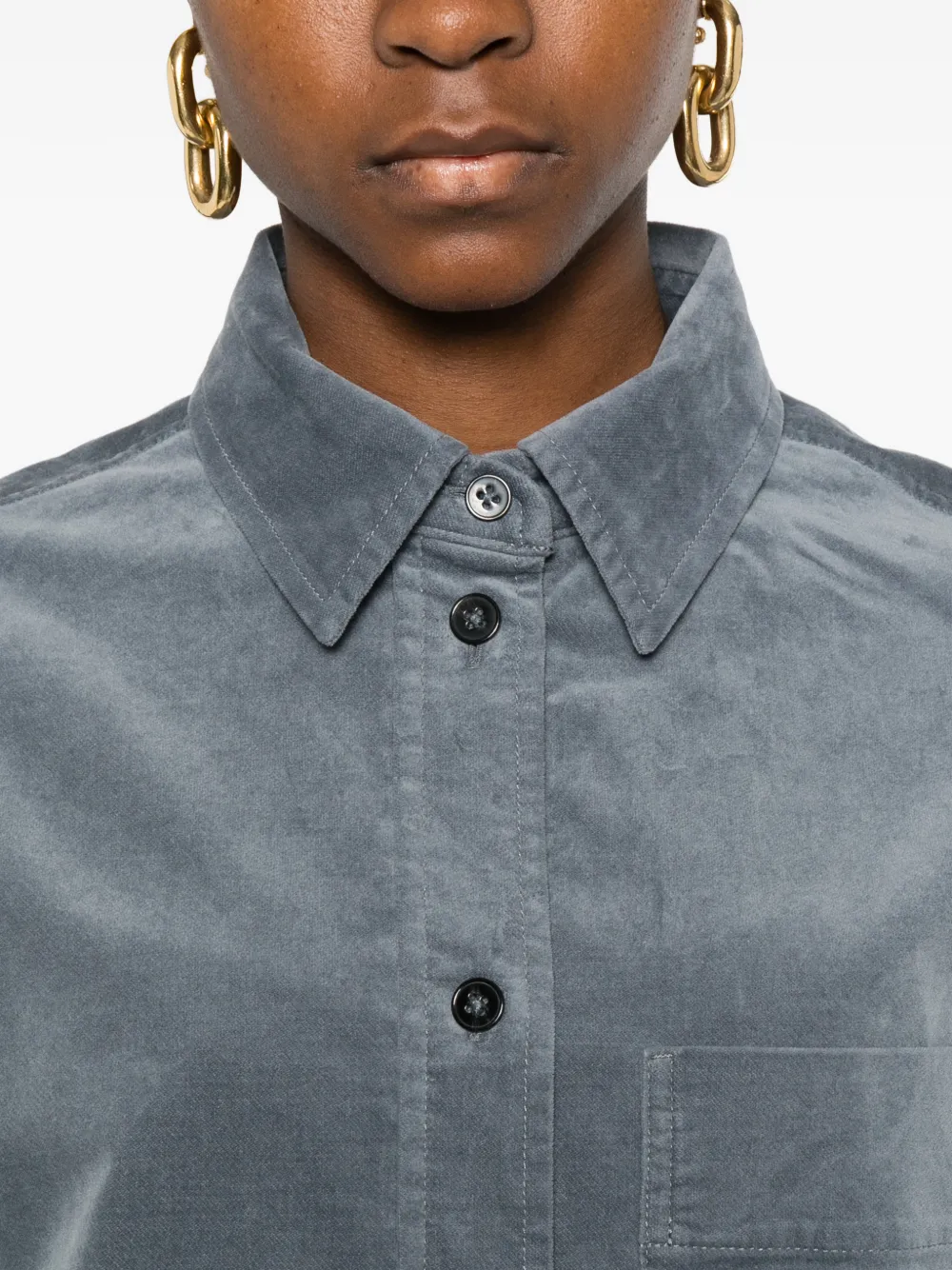 Marc O'polo Chest-pocket Shirt In Gray