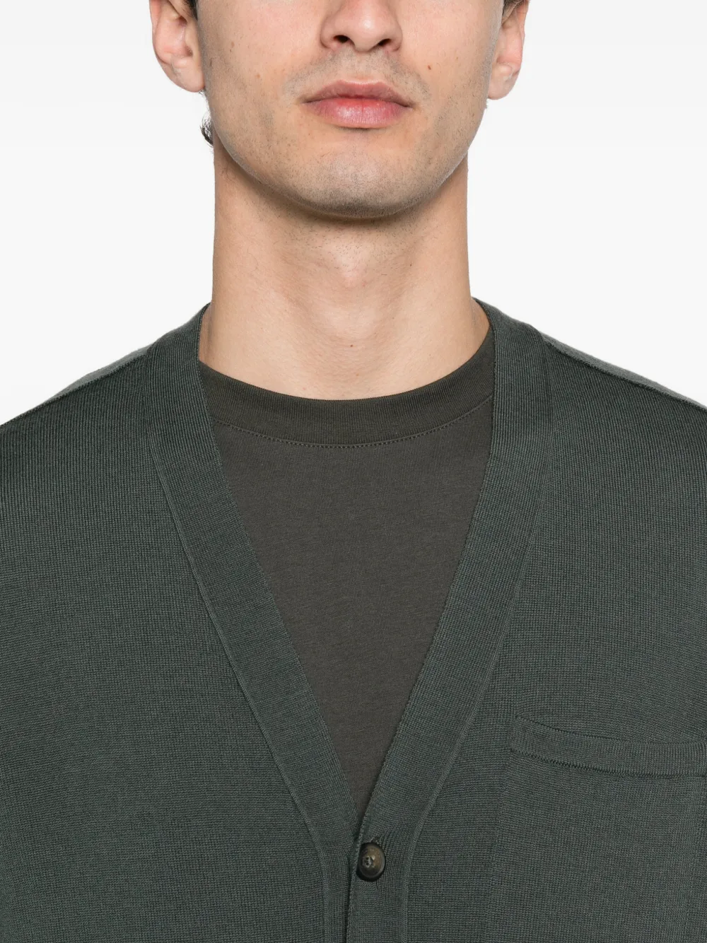 Marc O'Polo Vest met V-hals Groen