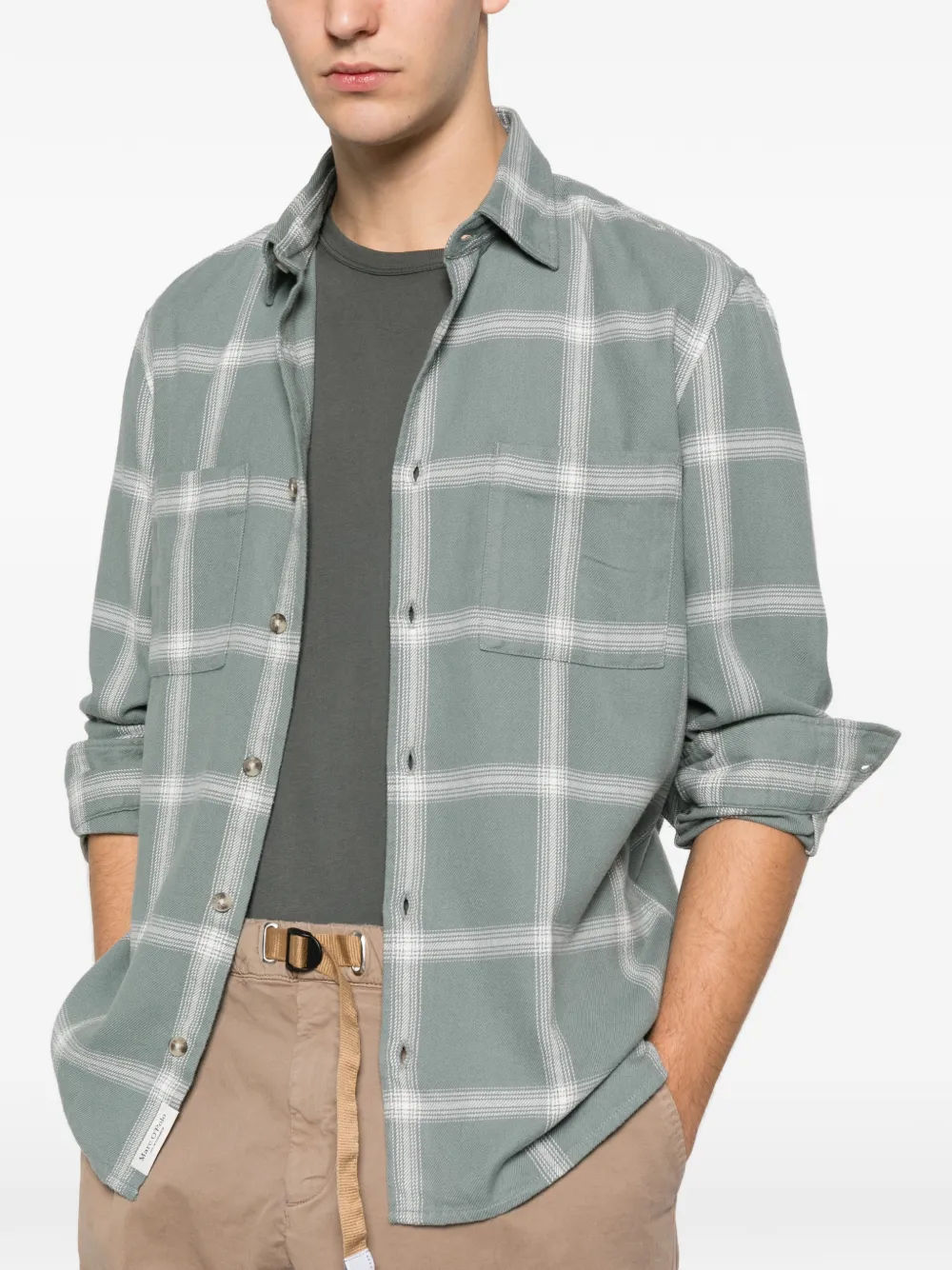 Marc O'polo Check-pattern Shirt In Blue