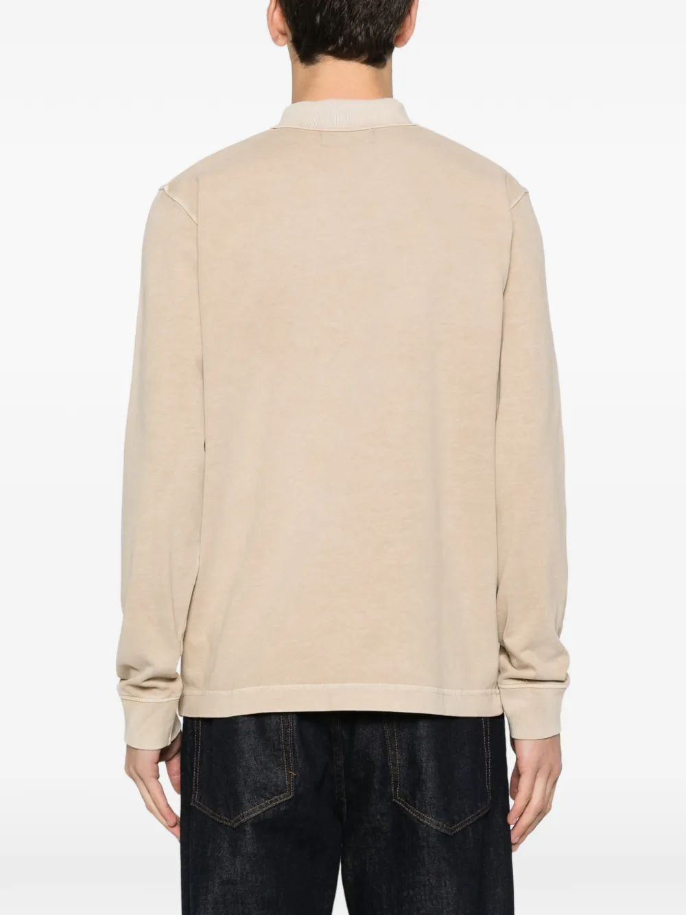 Marc O'Polo Poloshirt met lange mouwen Beige