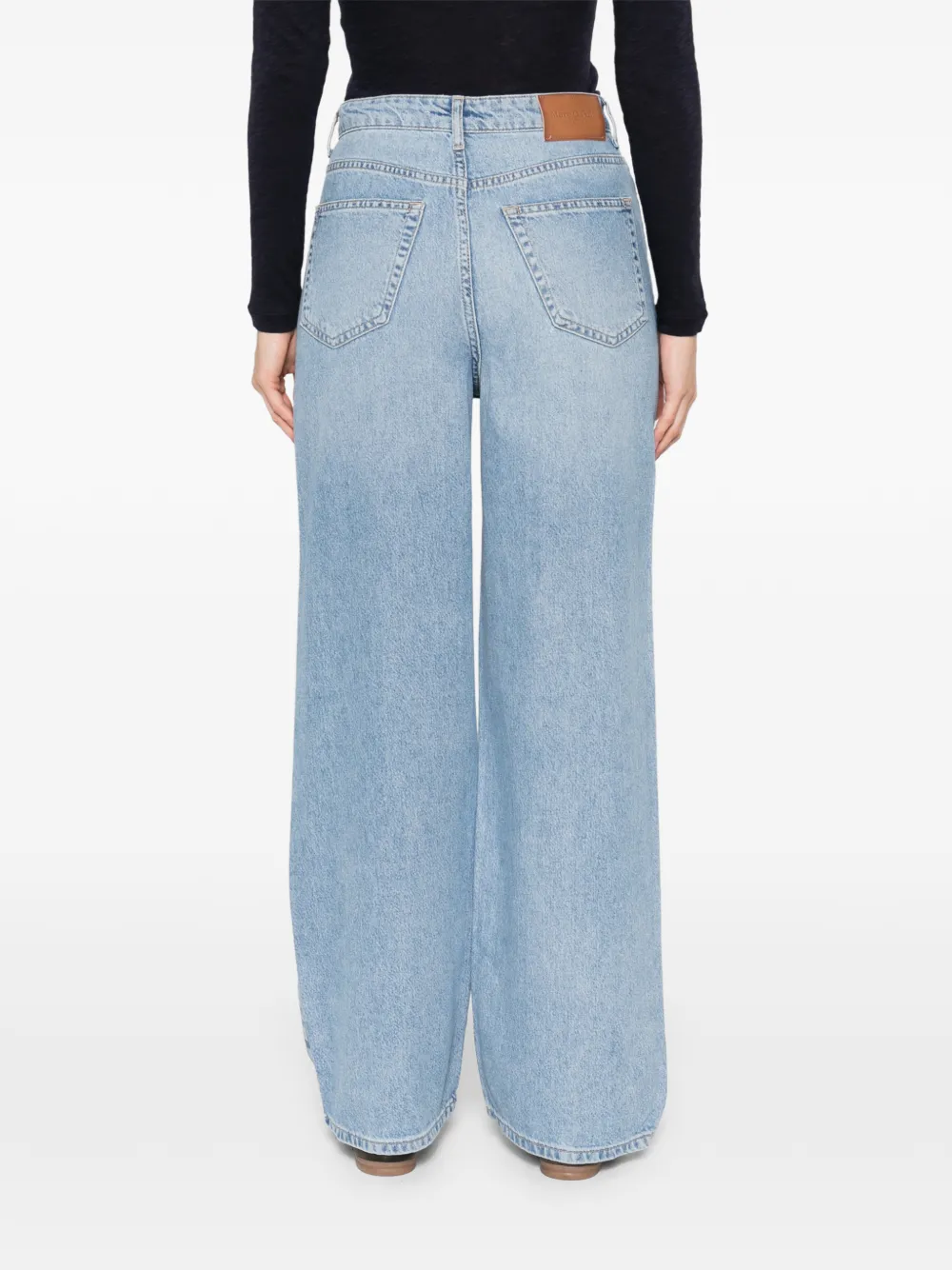 Marc O'Polo Jeans met wijde pijpen Blauw