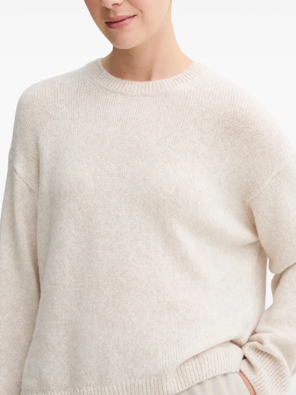Marc O'Polo Trui met ronde hals Beige