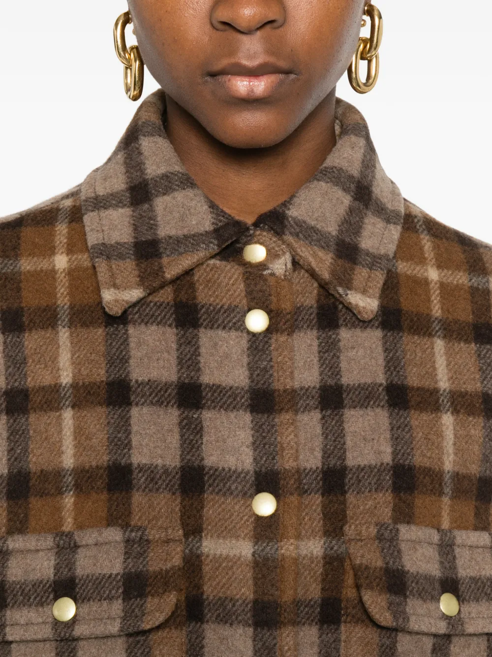 Marc O'polo Check-pattern Overshirt In Multi