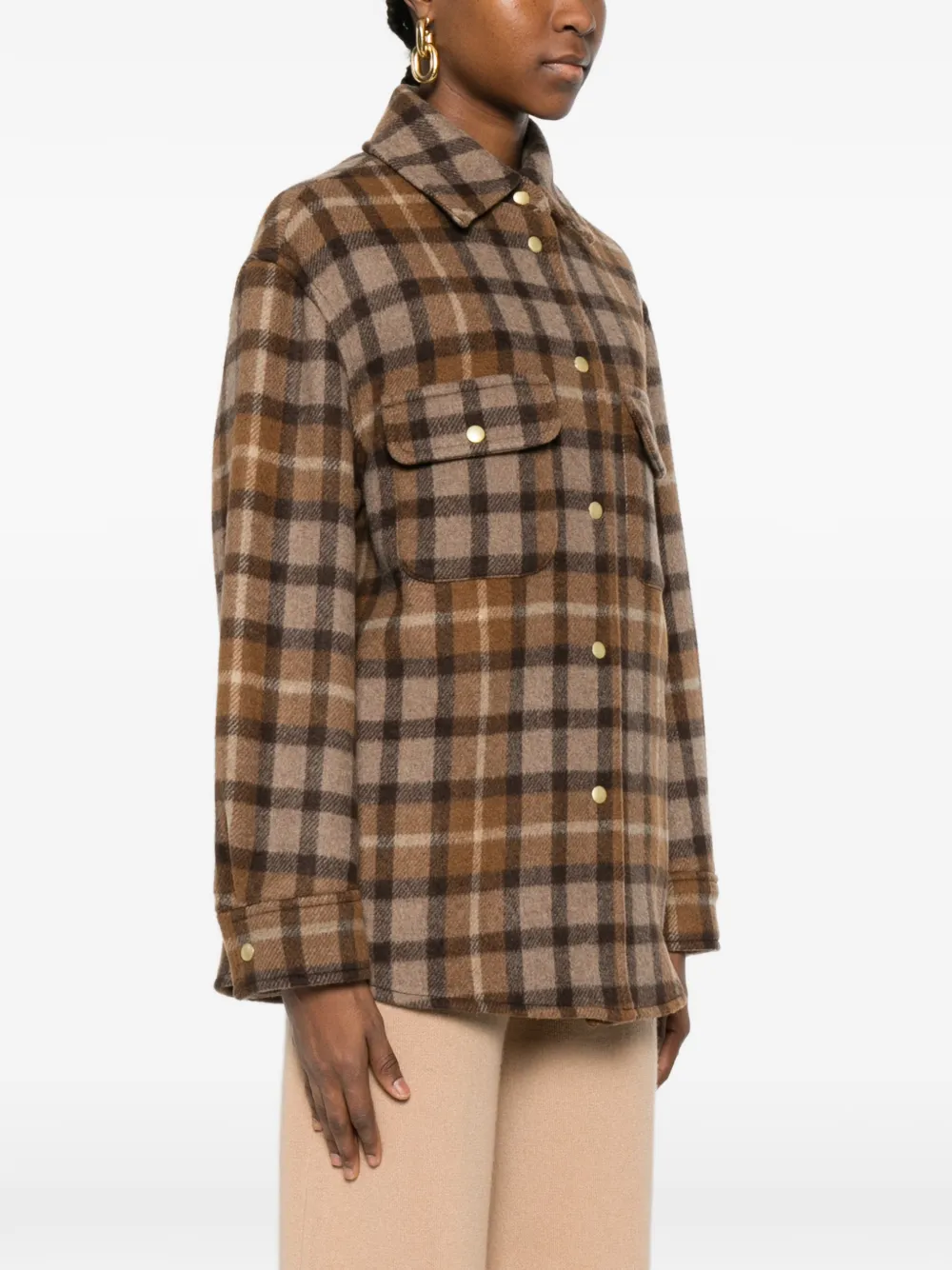 Marc O'polo Check-pattern Overshirt In Multi