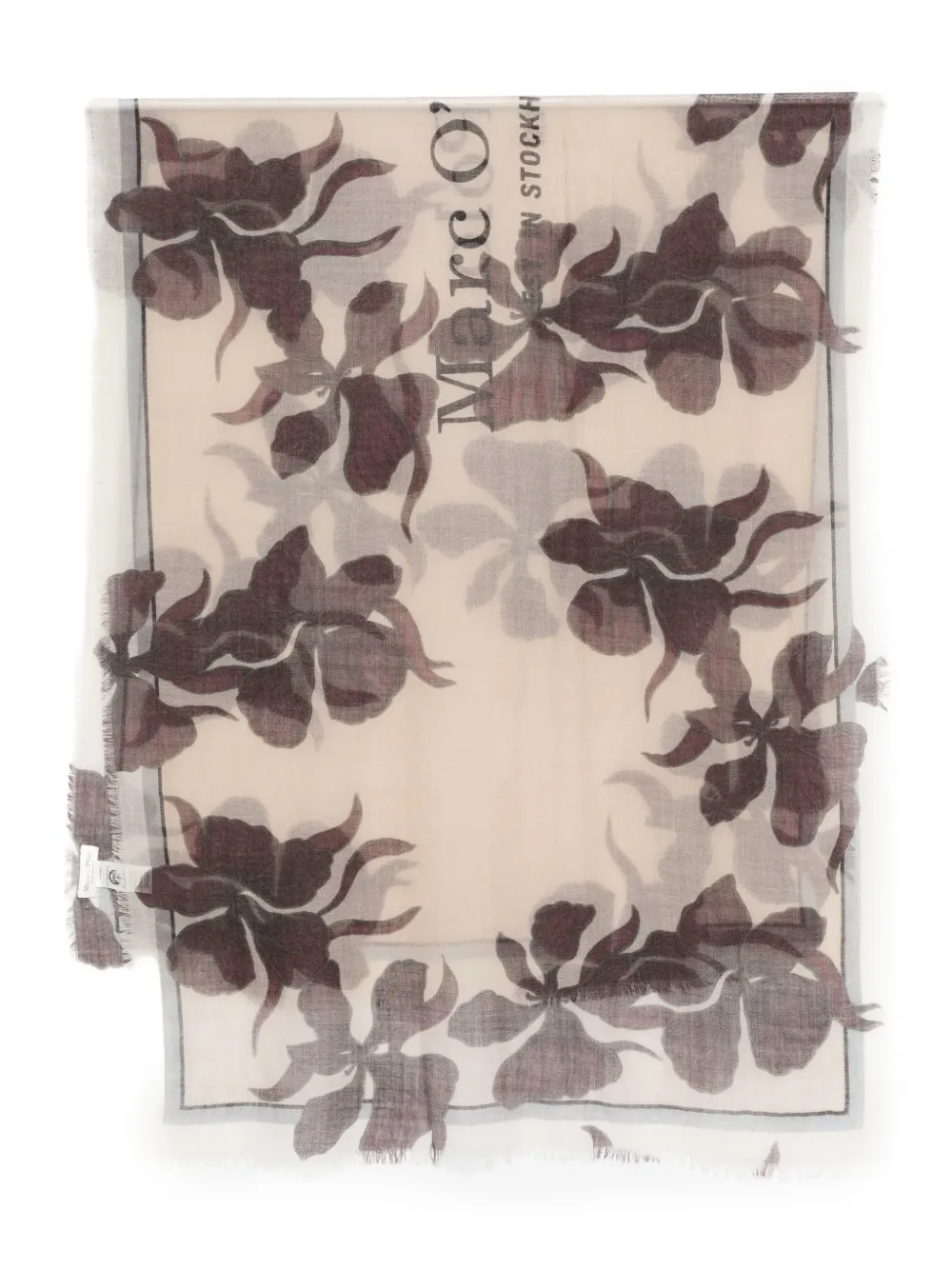 Marc O'polo Floral Scarf In Neutral