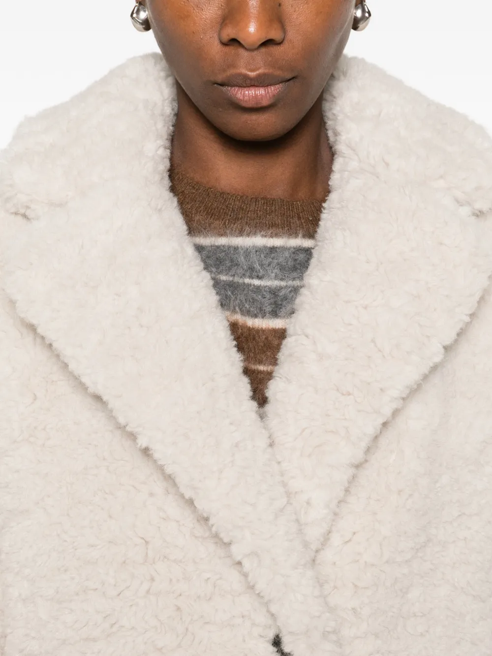 Marc O'polo Button Coat In Neutral
